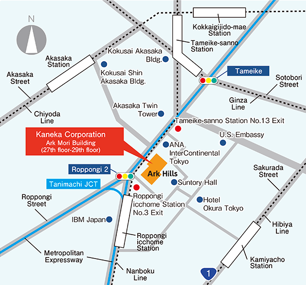 Tokyo Head Office Map