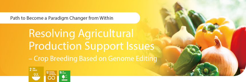 Path to Become a Paradigm Changer from Within:Resolving Agricultural Production Support Issues – Crop Breeding Based on Genome Editing