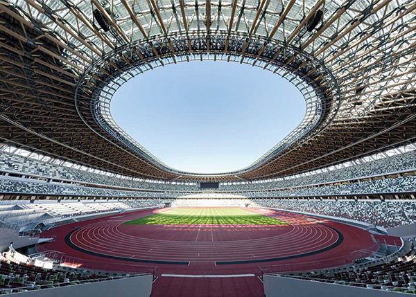 Photo:Interior of the Japan National Stadium (Courtesy of Taisei Corporation)