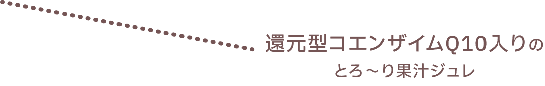 還元型コエンザイムQ10入りのとろ〜り果汁ジュレ
